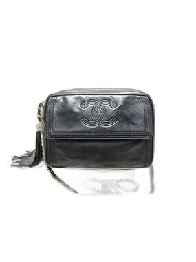 Chanel CC Logo Fringe Leather Chain Shoulder Bag